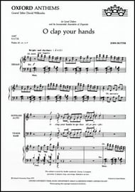 cover O Clap Your Hands SATB choral sheet music cover